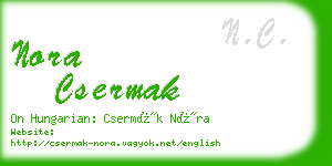 nora csermak business card